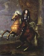 Charles Lebrun equestrian portrait of louis xlv oil painting artist